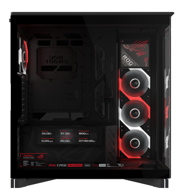 A large main feature product image of ASUS ROG Cronox ARGB GR801 Full Tower Case - Black