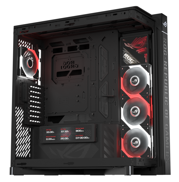 A large main feature product image of ASUS ROG Cronox ARGB GR801 Full Tower Case - Black