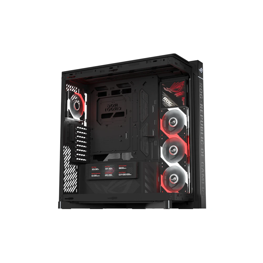 A large main feature product image of ASUS ROG Cronox ARGB GR801 Full Tower Case - Black