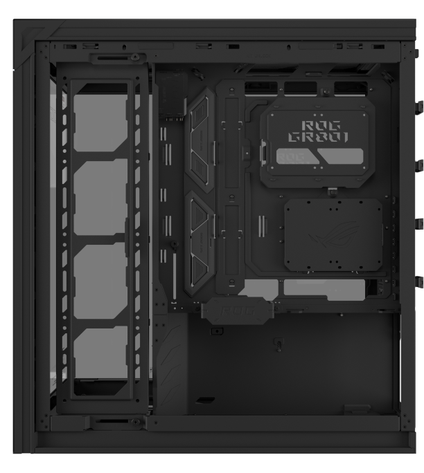 A large main feature product image of ASUS ROG Cronox ARGB GR801 Full Tower Case - Black