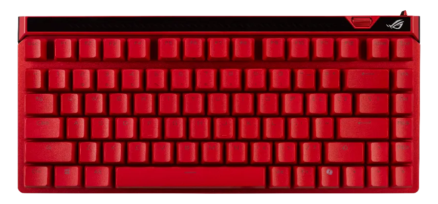 A large main feature product image of ASUS ROG Falchion ACE 75 HE Mechanical Gaming Keyboard - ROG HFX Magnetic Switch (Red)