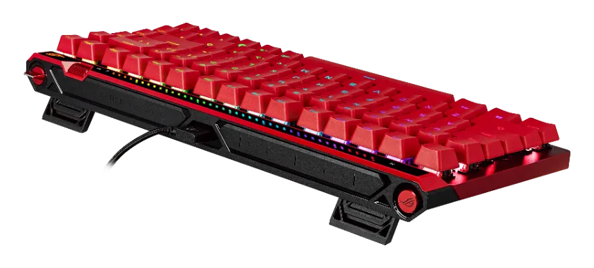 A large main feature product image of ASUS ROG Falchion ACE 75 HE Mechanical Gaming Keyboard - ROG HFX Magnetic Switch (Red)