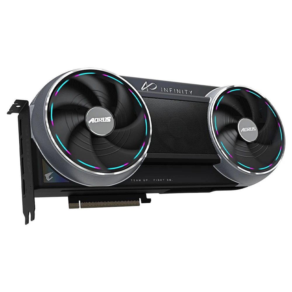 A large main feature product image of Gigabyte GeForce RTX 5090 INFINITY 32GB GDDR7
