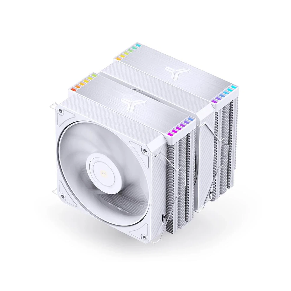 A large main feature product image of EX-DEMO Jonsbo HX6280 ARGB Dual-Tower Performance CPU Cooler (White)