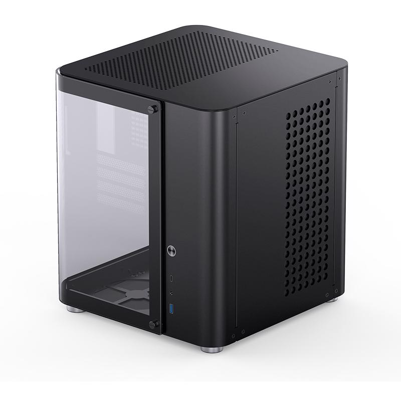 A large main feature product image of EX-DEMO Jonsbo TK-1 Micro Tower mATX Case (Black)