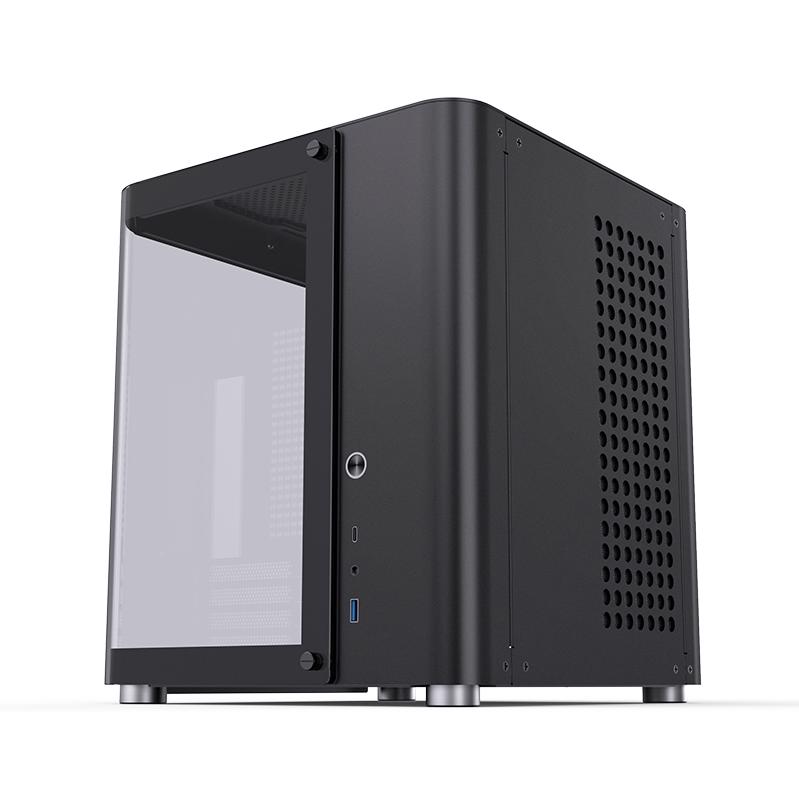 A large main feature product image of EX-DEMO Jonsbo TK-1 Micro Tower mATX Case (Black)