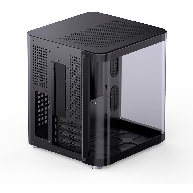 A large main feature product image of EX-DEMO Jonsbo TK-1 Micro Tower mATX Case (Black)