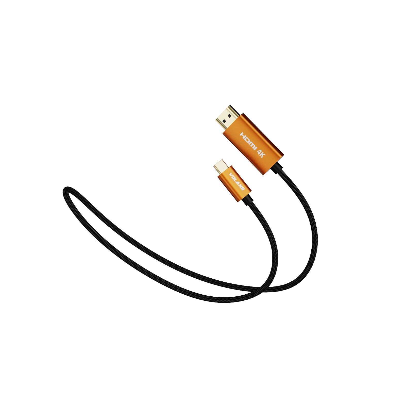 A large main feature product image of EX-DEMO Volans VL-CH41 Ultra 4K USB-C to HDMI Cable V2.0 (1M)