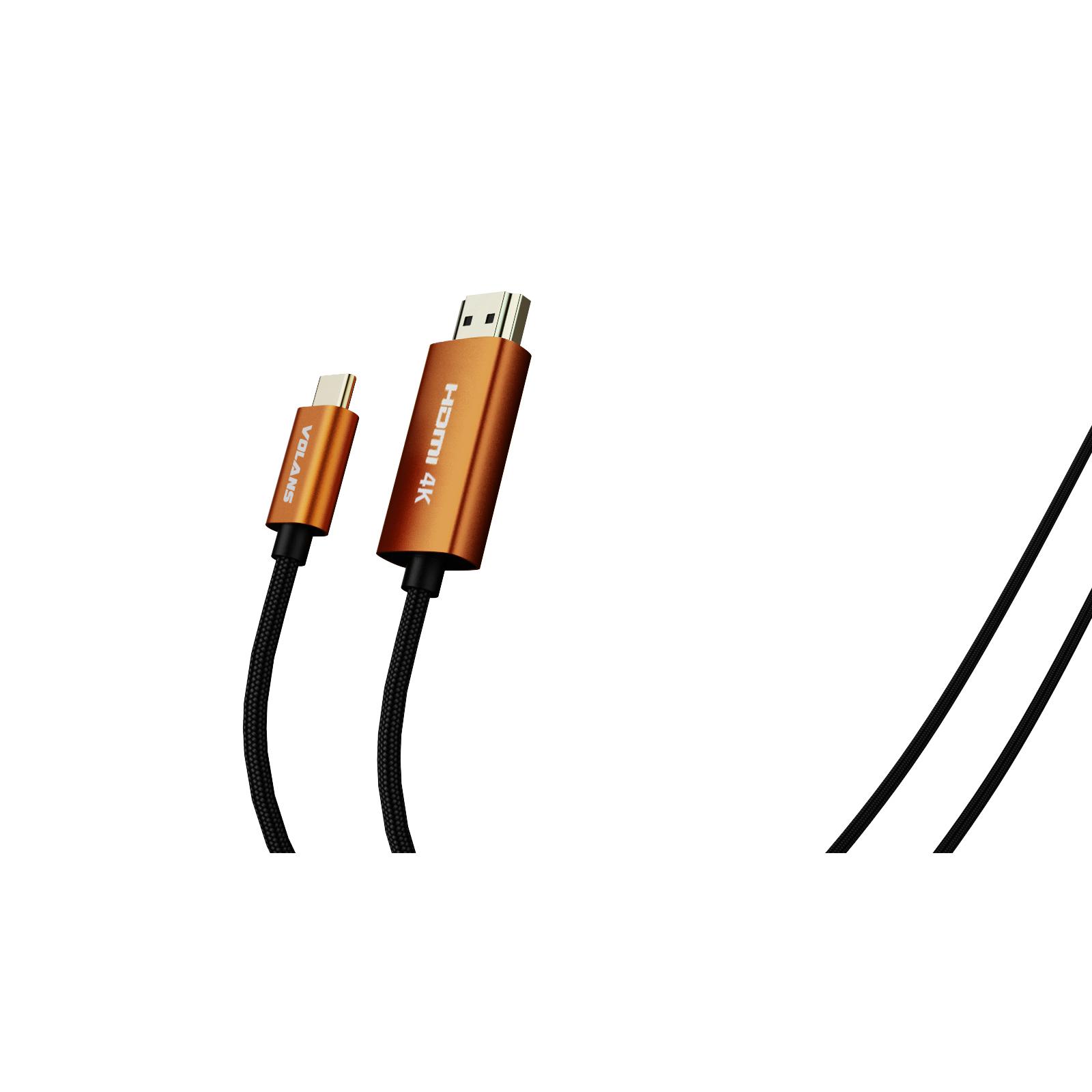 A large main feature product image of EX-DEMO Volans VL-CH41 Ultra 4K USB-C to HDMI Cable V2.0 (1M)