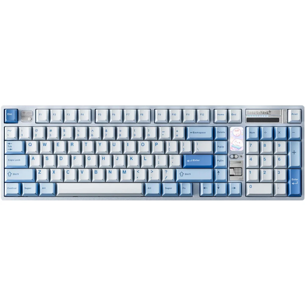 Qwertykeys QK100 Mk2 Prebuilt Wireless Mechanical Keyboard - Aquamarine Blue