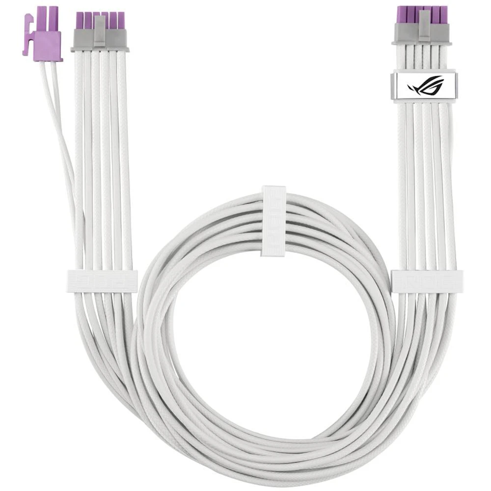 ASUS ROG Equalizer 12VHPWR Sleeved Cable - White
