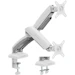 A product image of EX-DEMO SilverStone ARM26 Dual Monitor Arm (White)
