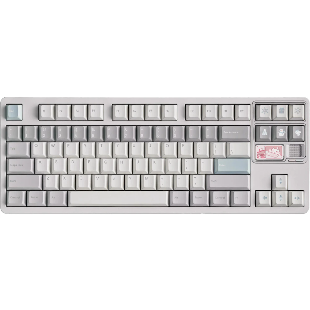 Qwertykeys QK80Mk2 Prebuilt Wireless Mechanical Keyboard - Spray-coated White