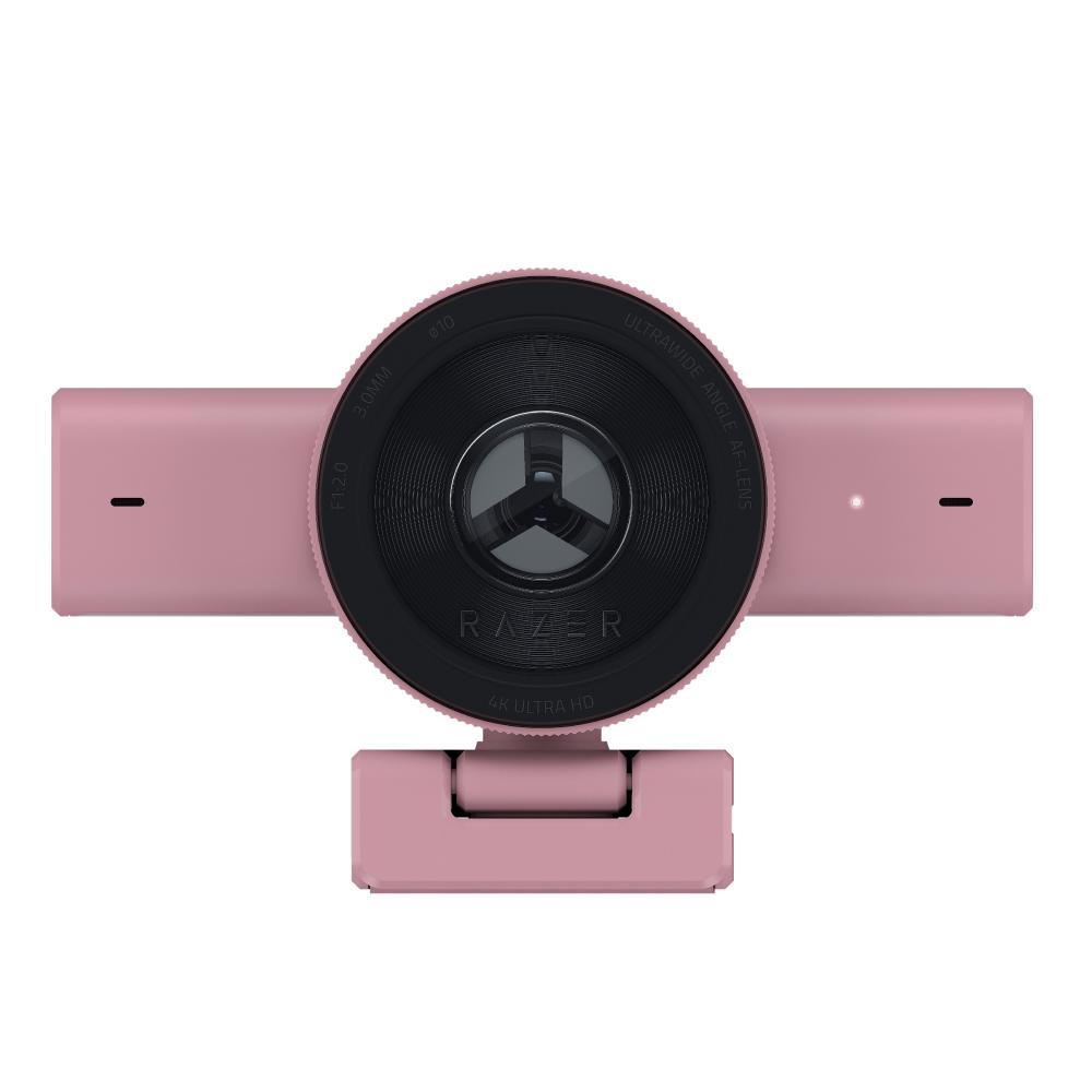 A large main feature product image of EX-DEMO Razer Kiyo V2 - 4K30 Ultra HD Streaming Webcam (Quartz Pink)
