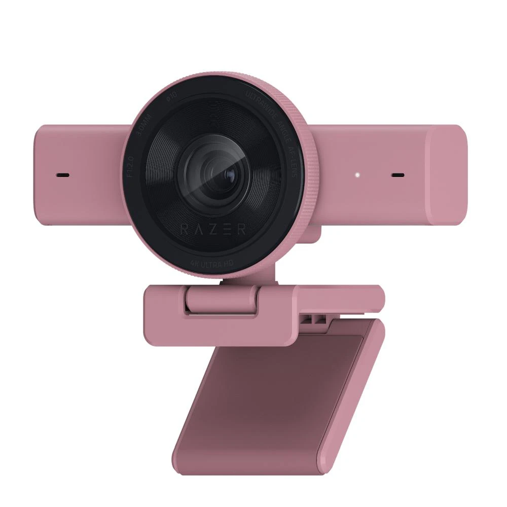 A large main feature product image of EX-DEMO Razer Kiyo V2 - 4K30 Ultra HD Streaming Webcam (Quartz Pink)