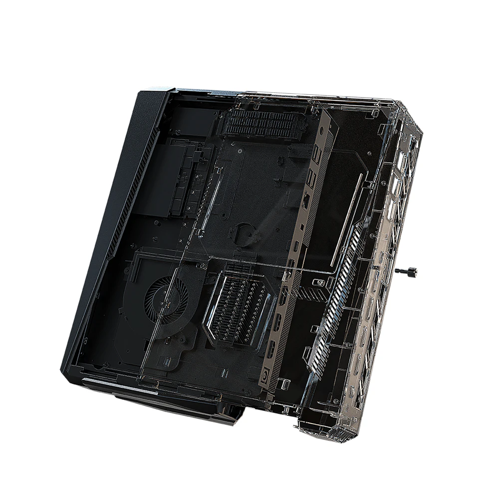 A large main feature product image of ASUS NUC 15 Performance Ultra 9 RTX 5070 Barebones Mini PC