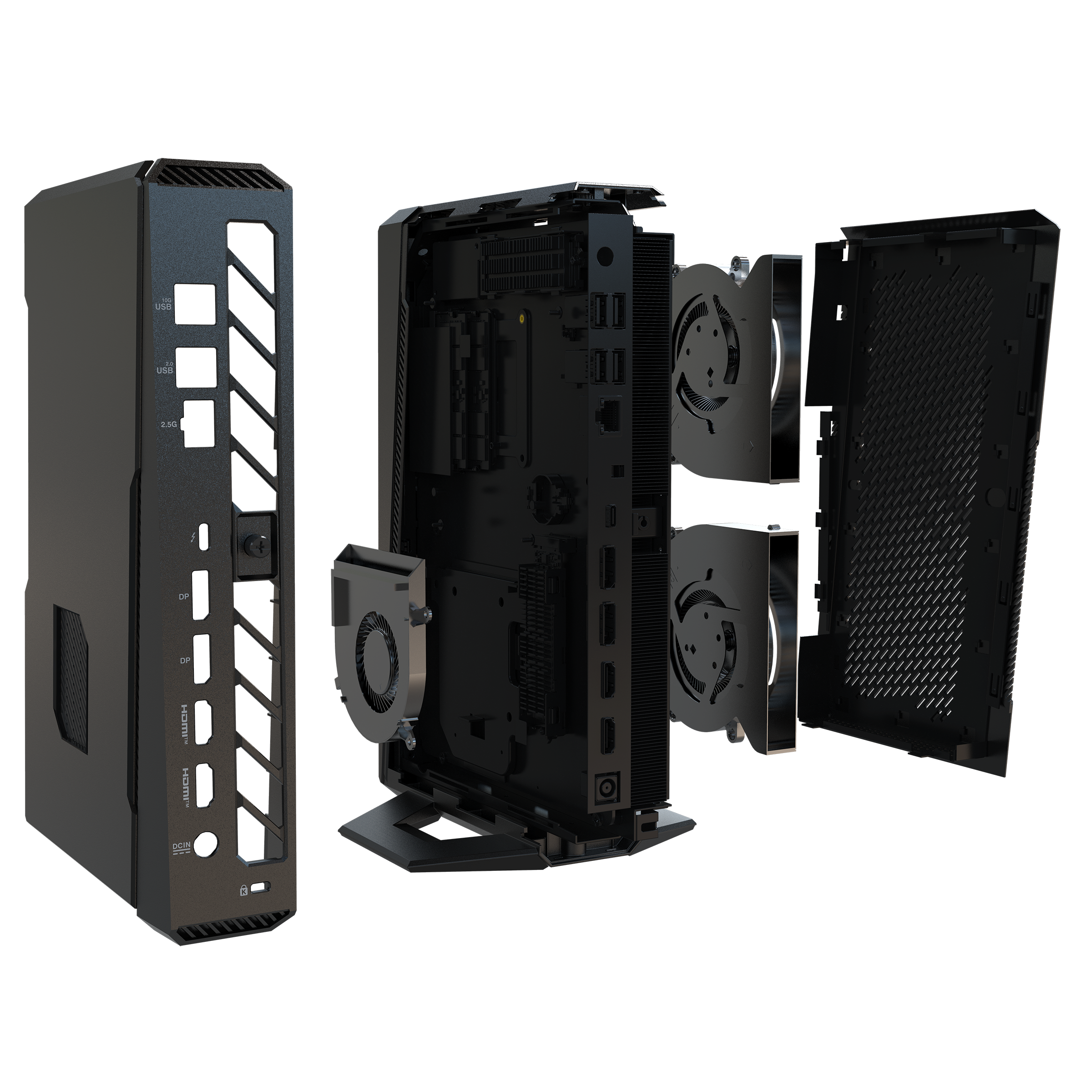 A large main feature product image of ASUS NUC 15 Performance Ultra 9 RTX 5070 Barebones Mini PC