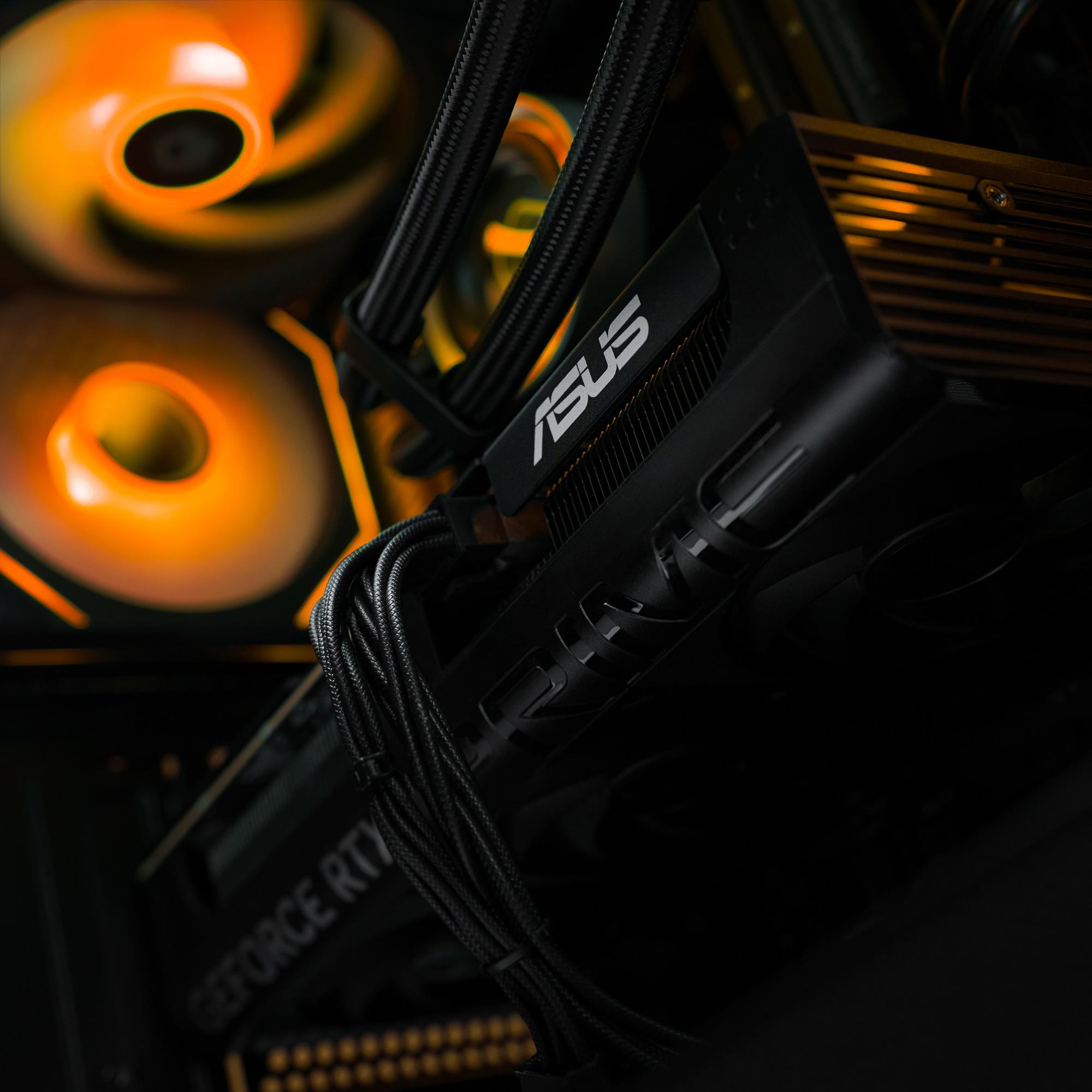 A large main feature product image of EX-DEMO PLE Pyro RTX 5060 Prebuilt Ready To Go Gaming PC