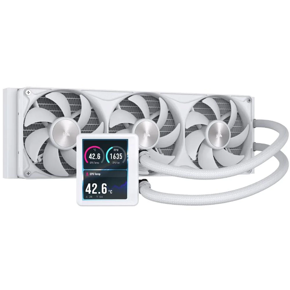 Corsair NAUTILUS II 360 RS LCD - 360mm AIO Liquid CPU Cooler (White)