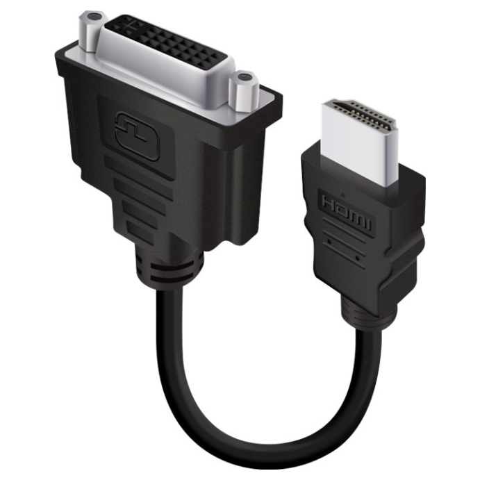 A large main feature product image of EX-DEMO ALOGIC 15cm HDMI to DVI-D Adapter Cable