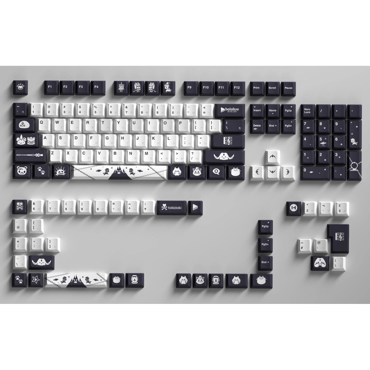 A large main feature product image of HYTE Tokidoki x Hololive English Keycap Bundle