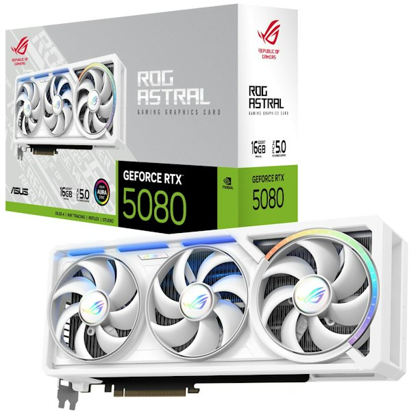 ASUS GeForce RTX 5080 ROG Astral 16GB GDDR7 (White)