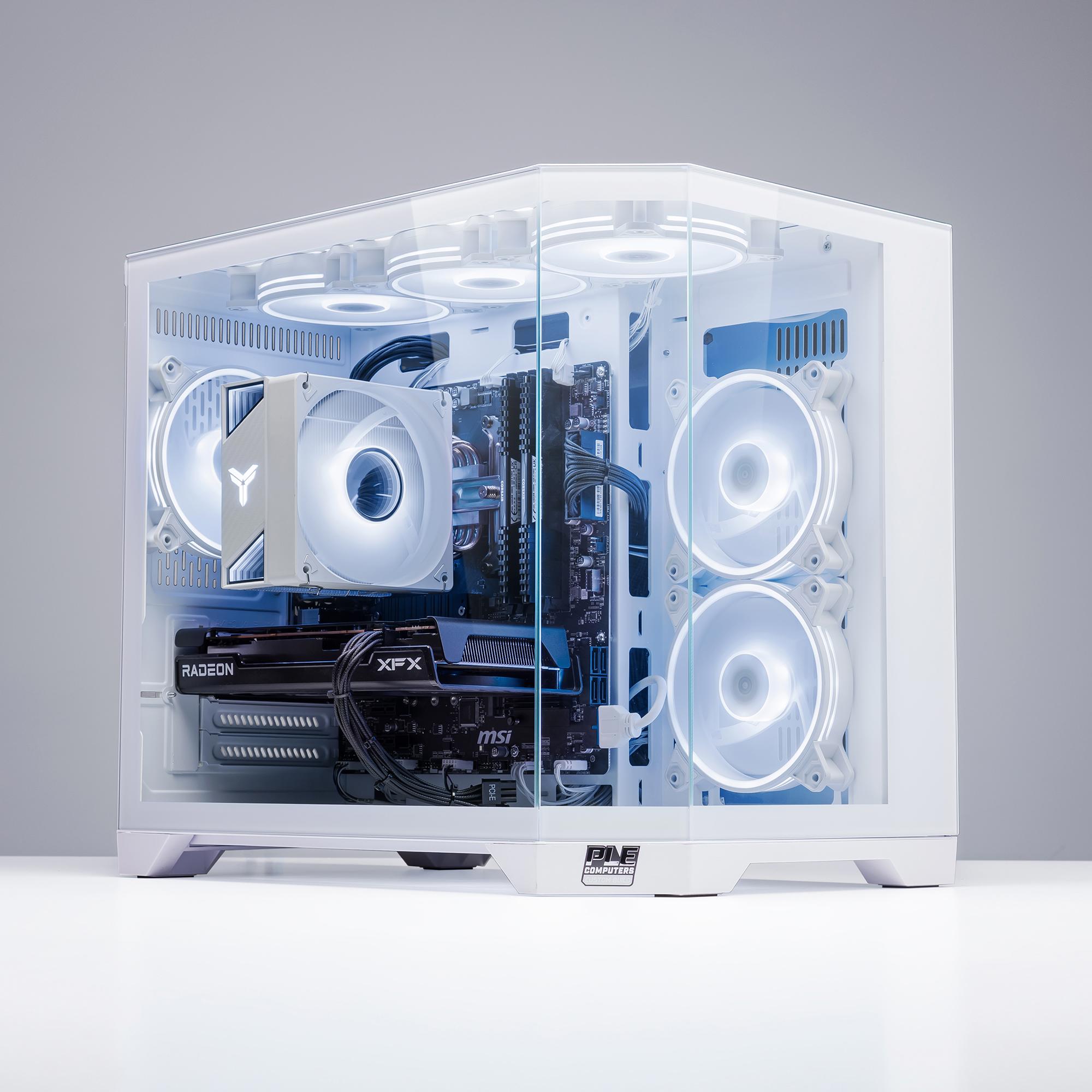 A large main feature product image of PLE Echo RX 7600 Prebuilt Ready To Go Gaming PC