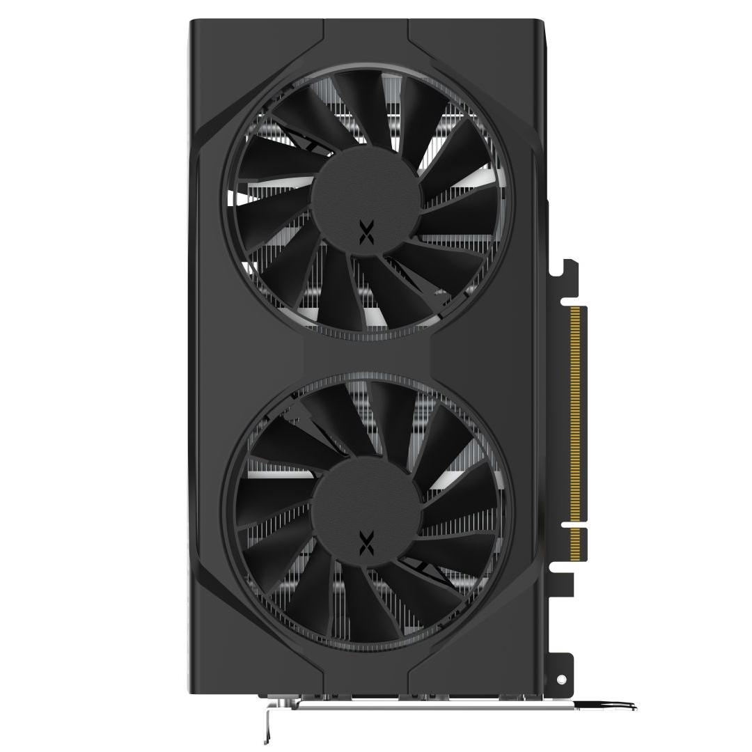 A large main feature product image of  XFX Swift Radeon RX 9050 Gaming Edition 8GB GDDR6