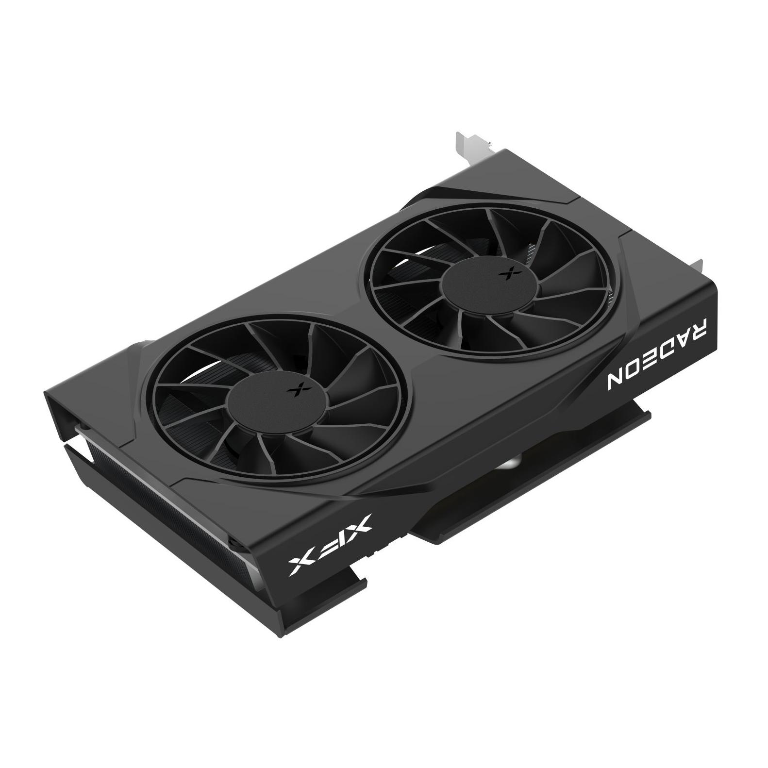 A large main feature product image of  XFX Swift Radeon RX 9050 Gaming Edition 8GB GDDR6