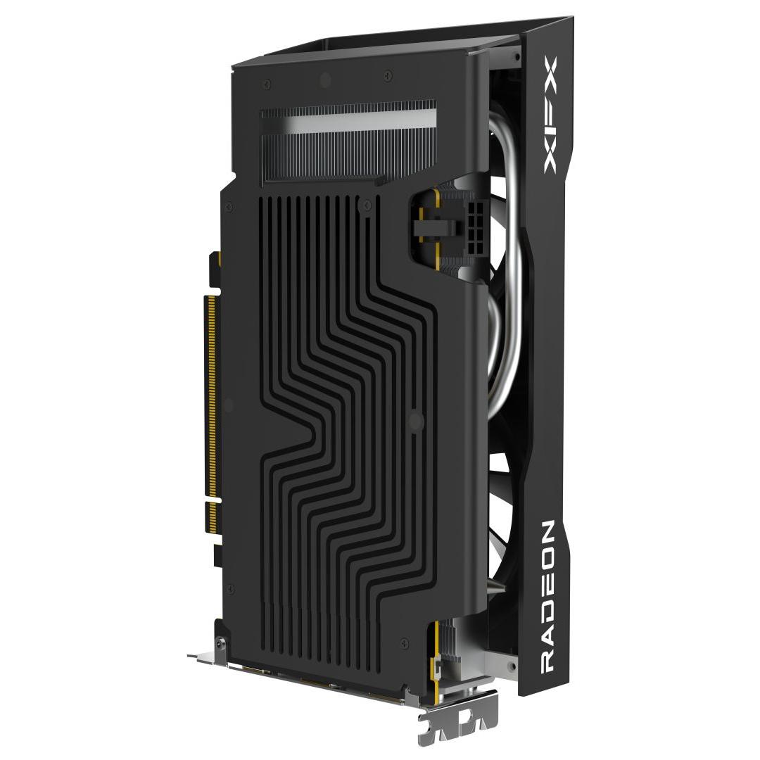 A large main feature product image of  XFX Swift Radeon RX 9050 Gaming Edition 8GB GDDR6
