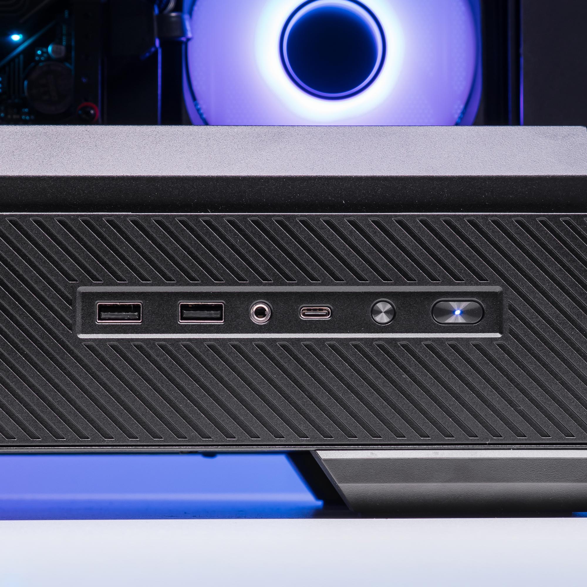A large main feature product image of PLE Quantum RTX 5090 Prebuilt Ready To Go Gaming PC