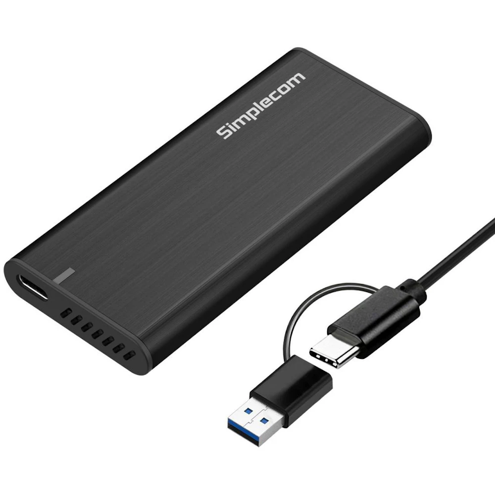 A large main feature product image of EX-DEMO Simplecom SE502C SATA M.2 SSD to USB 3.2 Gen1 Type-C Enclosure - 5Gbps