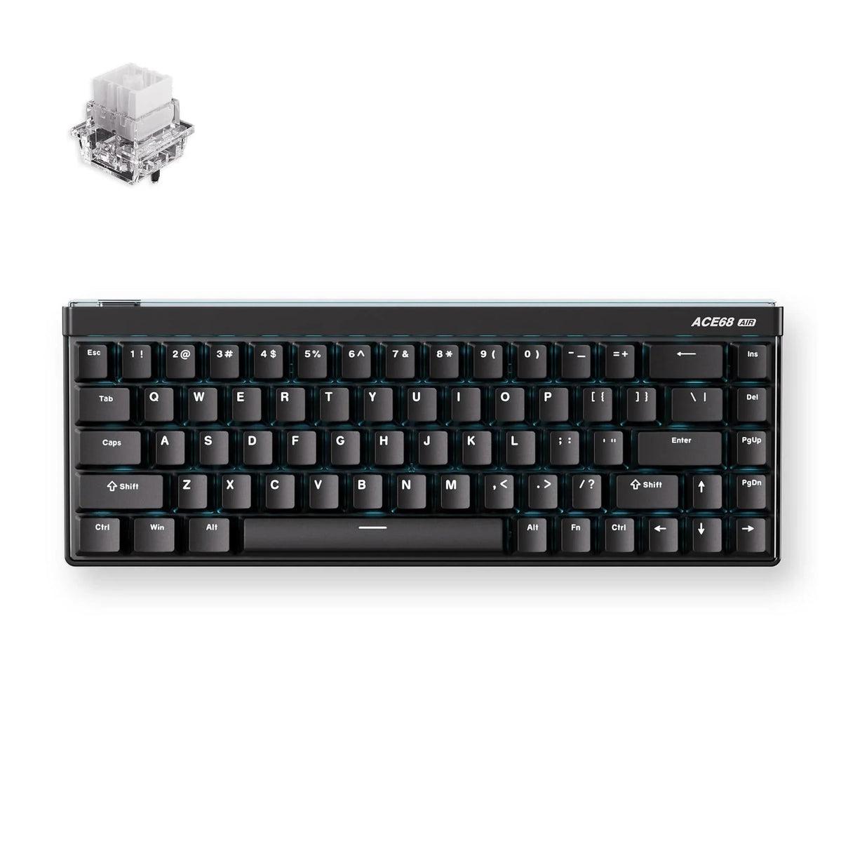 A large main feature product image of EX-DEMO MCHOSE ACE 68 Air HE Magnetic 8K Wired Gaming Keyboard - Aurora Black (Mount Tai Magnetic Switch GT)