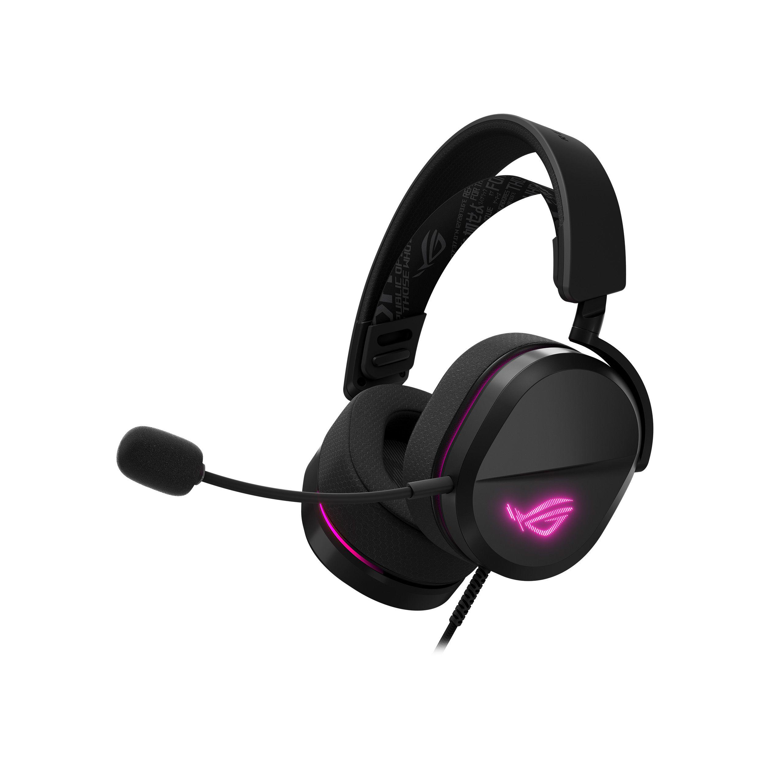 A large main feature product image of ASUS ROG Pelta Core Wired USB-C Gaming Headset