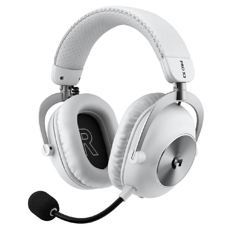A large main feature product image of Logitech G PRO X3 LIGHTSPEED Wireless Gaming Headset (White)