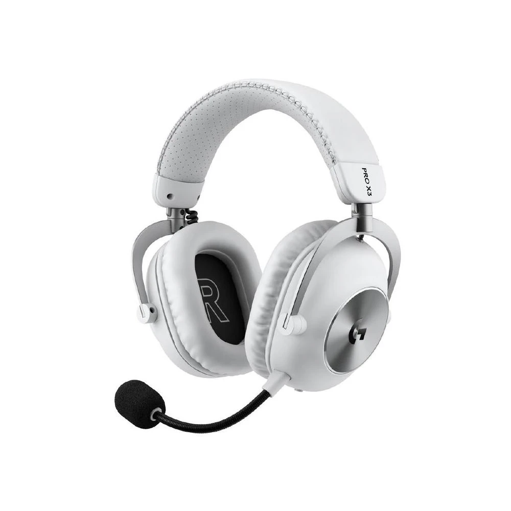 A large main feature product image of Logitech G PRO X3 LIGHTSPEED Wireless Gaming Headset (White)