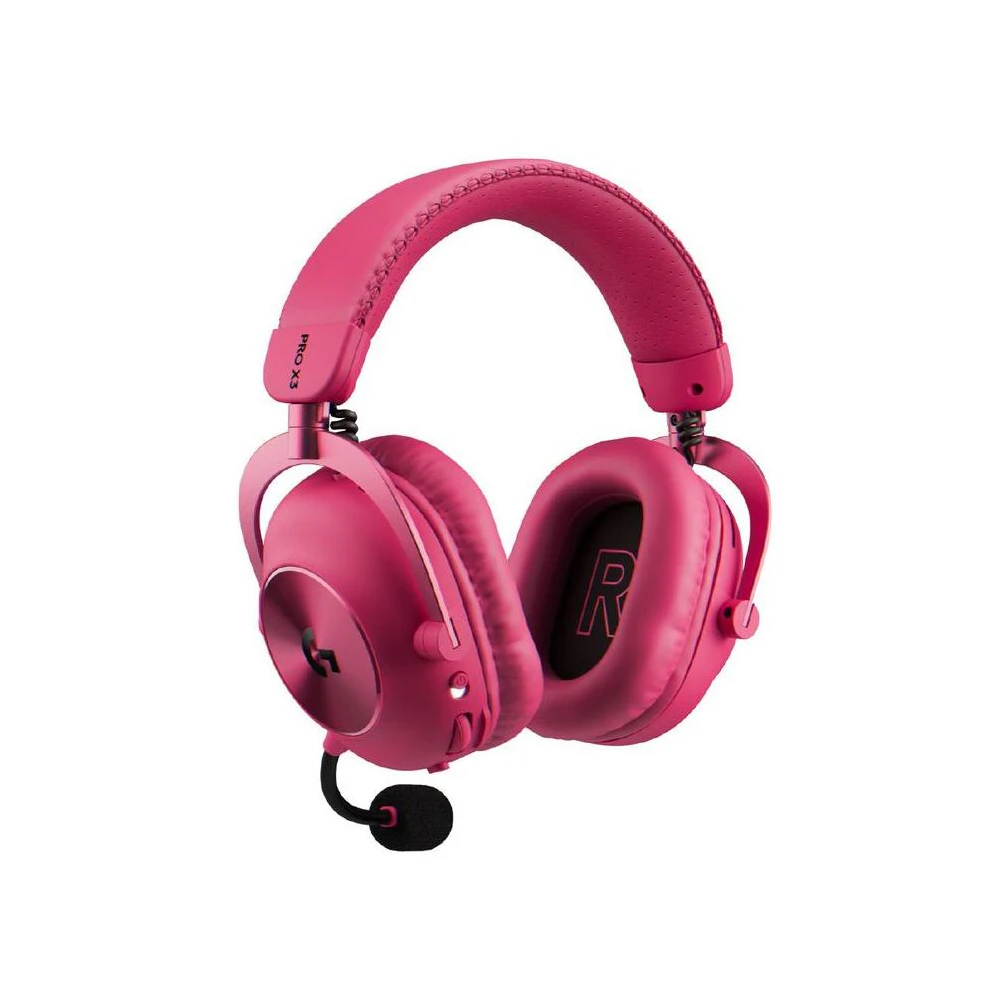 A large main feature product image of Logitech G PRO X3 LIGHTSPEED Wireless Gaming Headset (Magenta)
