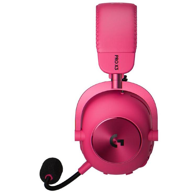 A large main feature product image of Logitech G PRO X3 LIGHTSPEED Wireless Gaming Headset (Magenta)