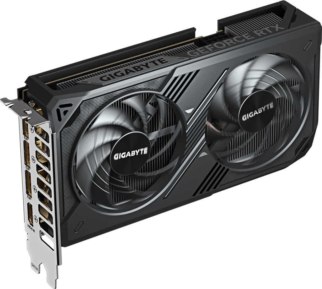 A large main feature product image of Gigabyte GeForce RTX 5060 Windforce MAX V2 8GB GDDR7