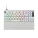 A product image of Logitech G PRO X2 Rapid 8K Wired TKL Analog Gaming Keyboard w/ OLED (White)