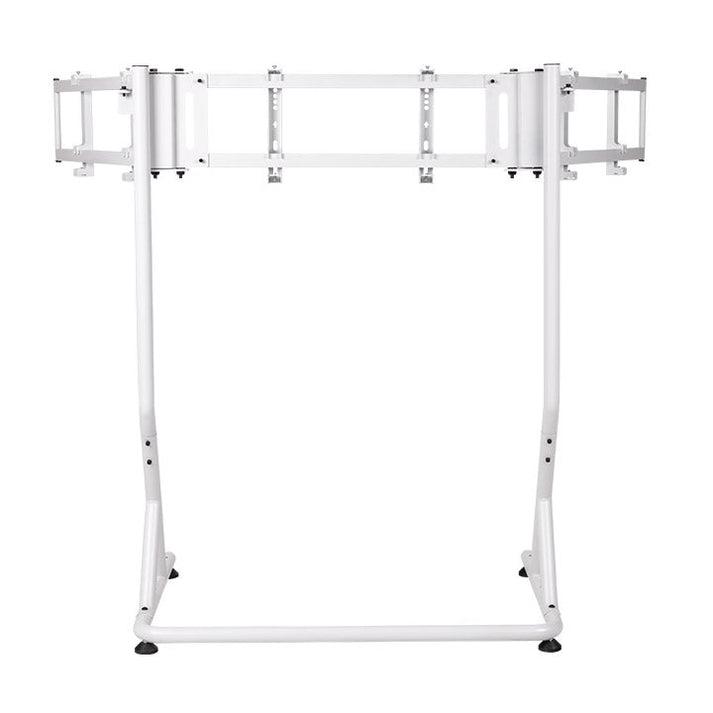 A large main feature product image of Thermaltake Triple Monitor Stand Pro Snow Edition