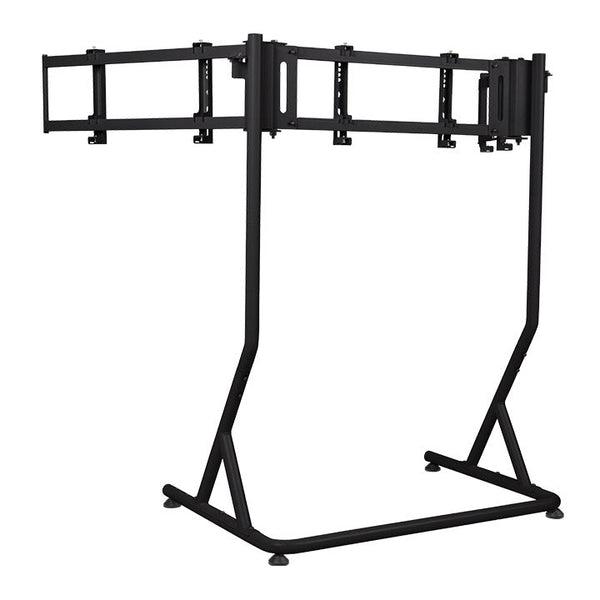 A large main feature product image of Thermaltake Triple Monitor Stand Pro Black Edition
