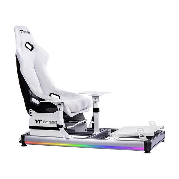 A large main feature product image of Thermaltake Gaming GF500 Flight Simulator Cockpit Snow Edition