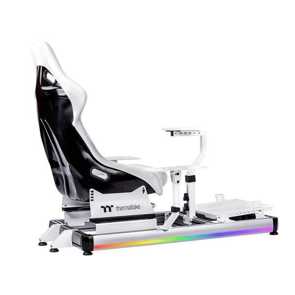 A large main feature product image of Thermaltake Gaming GF500 Flight Simulator Cockpit Snow Edition