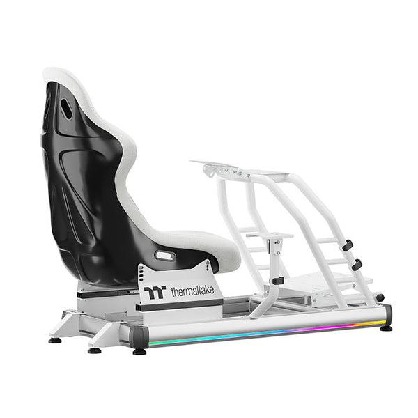 A large main feature product image of Thermaltake Gaming GR500 RGB Racing Simulator Cockpit Snow Edition