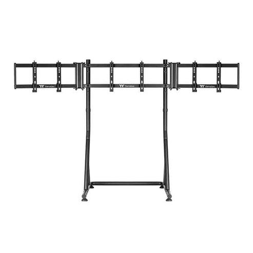 A large main feature product image of Thermaltake Gaming Triple Monitor Stand for GR500 Racing Simulator Cockpit Black Edition