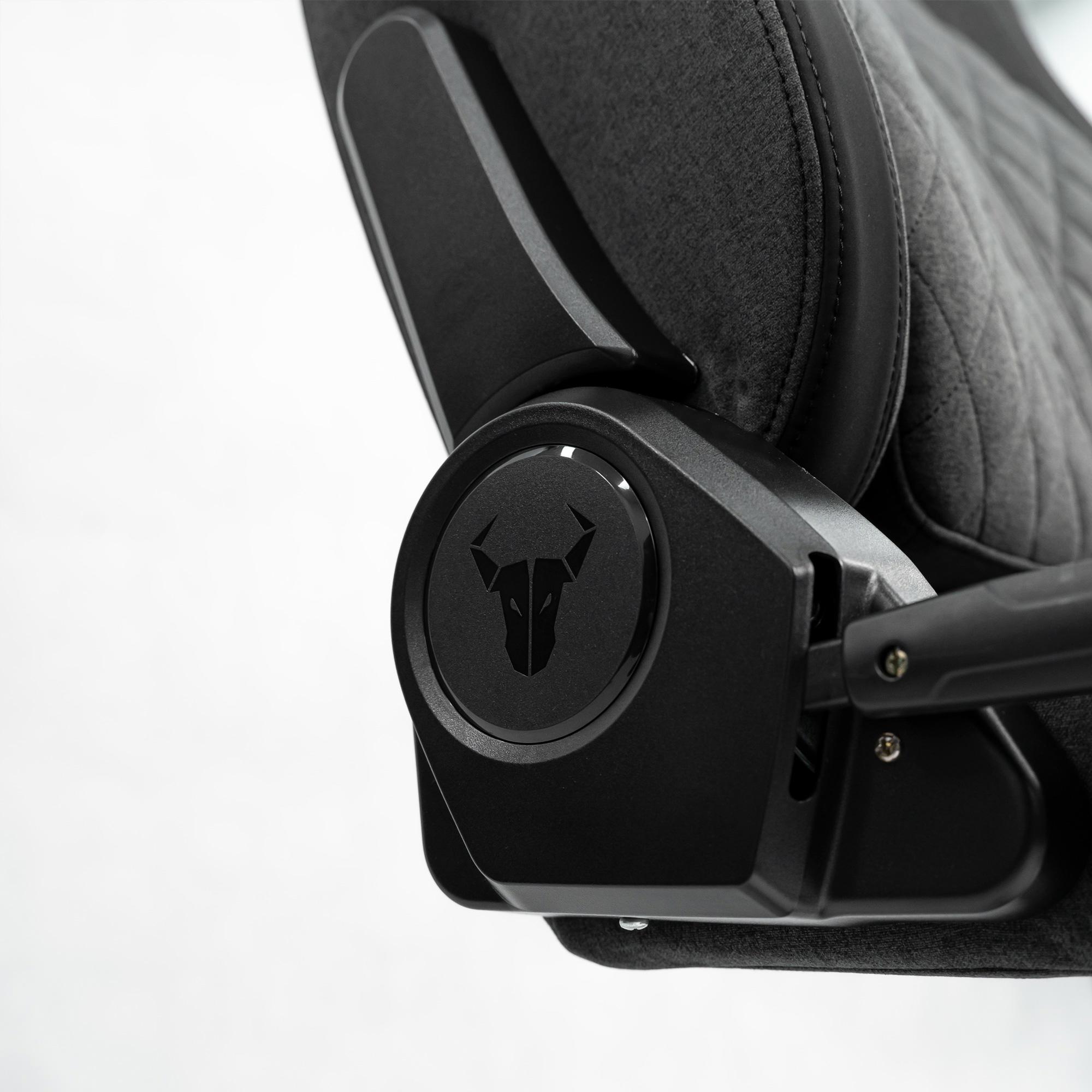 A large main feature product image of EX-DEMO BattleBull Crosshair+ Gaming Chair - Dark Grey Weave