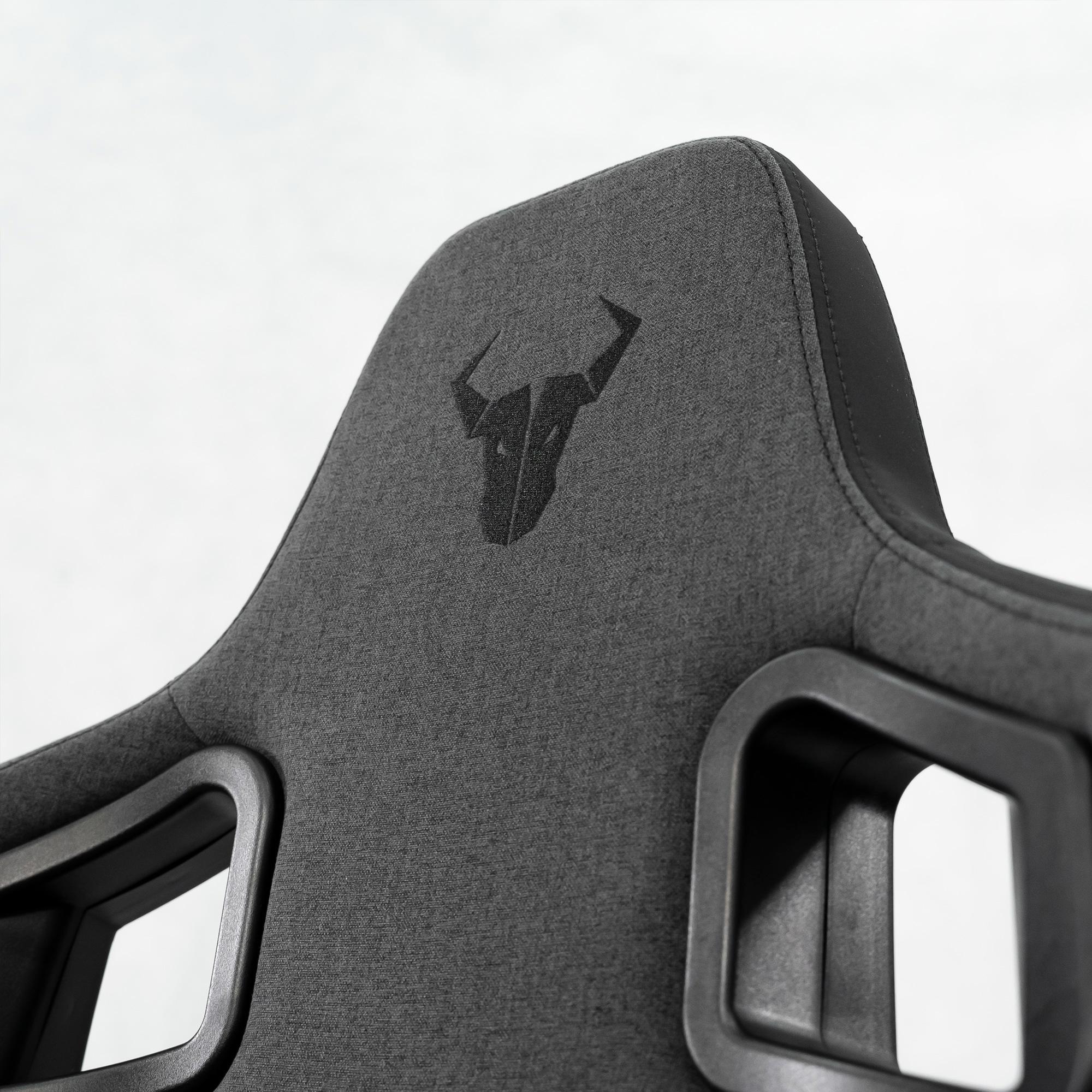 A large main feature product image of EX-DEMO BattleBull Crosshair+ Gaming Chair - Dark Grey Weave