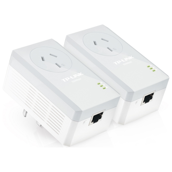 Product image of TP-LINK AV600 Powerline Ethernet Kit w/Power Passthrough - Click for product page of TP-LINK AV600 Powerline Ethernet Kit w/Power Passthrough
