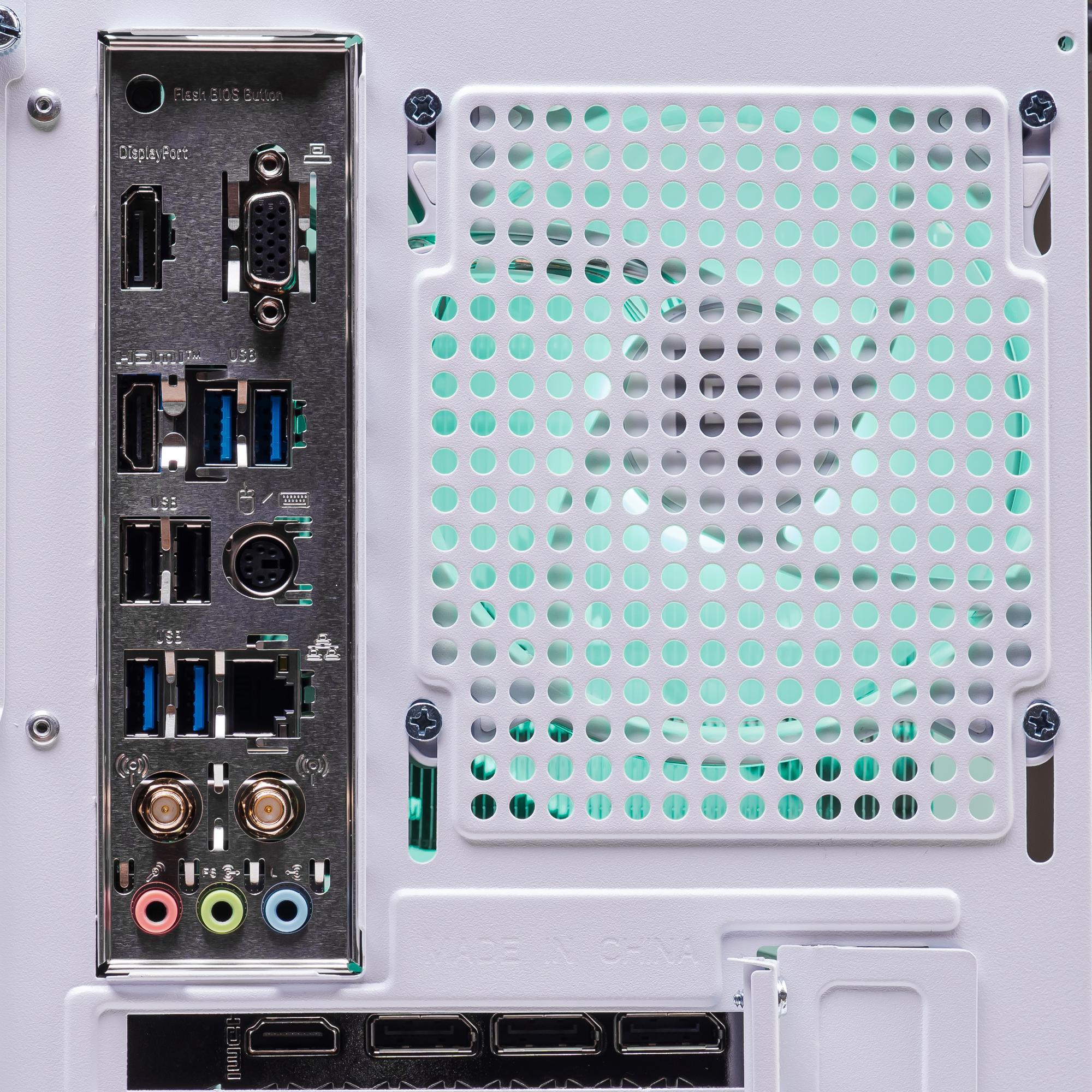 A large main feature product image of PLE Pearl RTX 5050 Prebuilt Ready To Go Gaming PC